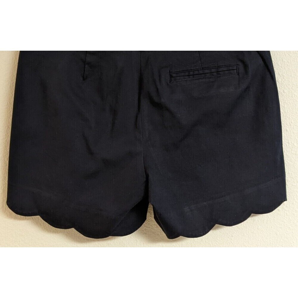 NWOT~Women's J. McGLaughlin Navy Blue Petal Shorts Scallop Trim Cotton Stretch 8 - Picture 8 of 10